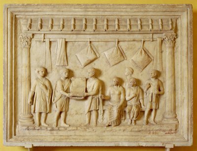 Cushion and Soft Furnishing store in Italy during the Augustan period by Roman